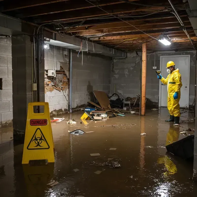 Flooded Basement Electrical Hazard in Fox Lake, IL Property